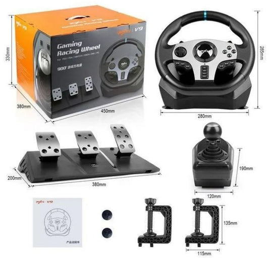 Steering Wheel, 3 Pedals and Gear Shifter